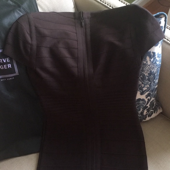 NWT Herve Leger Beautiful Tube Brown Dress - Picture 4 of 7